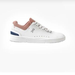 On Women's The Roger White and Pink Sneakers